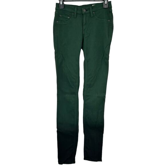 Rag & Bone Jeans Women 25 Legging Jegging Forest Green Ombre Skinny Cotton Modal - Picture 1 of 8